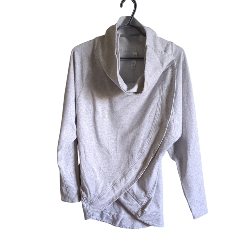 Lululemon That's A Wrap Heathered Snow Slub Light Grey Size 2 Oversized